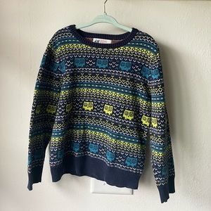 H&M Kids Owl Sweater size 4-6 in USED LIKE NEW condition